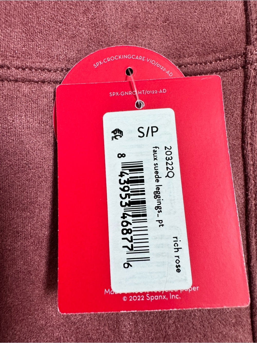 SPANX Faux SuedeHigh-Waist Leggings in Dusty Rose NWT - Picture 6 of 9